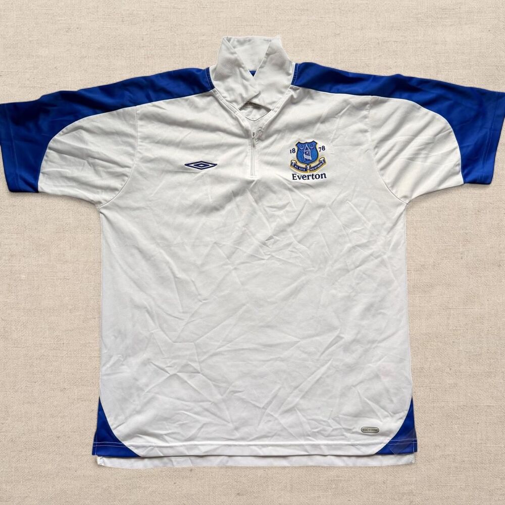 Everton Umbro Football Training Soccer Jersey Shirt Mens Size L Blue Premier